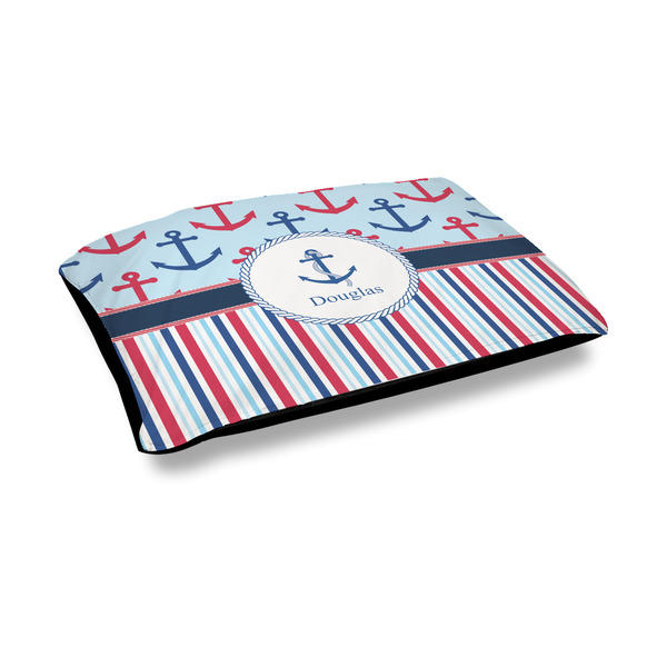 Custom Anchors & Stripes Outdoor Dog Bed - Medium (Personalized)