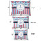 Anchors & Stripes Outdoor Dog Beds - SIZE CHART