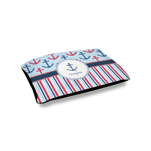 Custom Anchors & Stripes Outdoor Dog Bed - Small (Personalized)