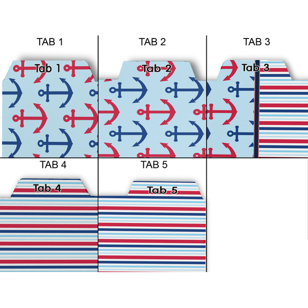Anchors & Stripes Page Dividers - Set of 5 - Approval