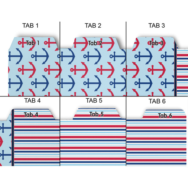 Anchors & Stripes Page Dividers - Set of 6 - Approval