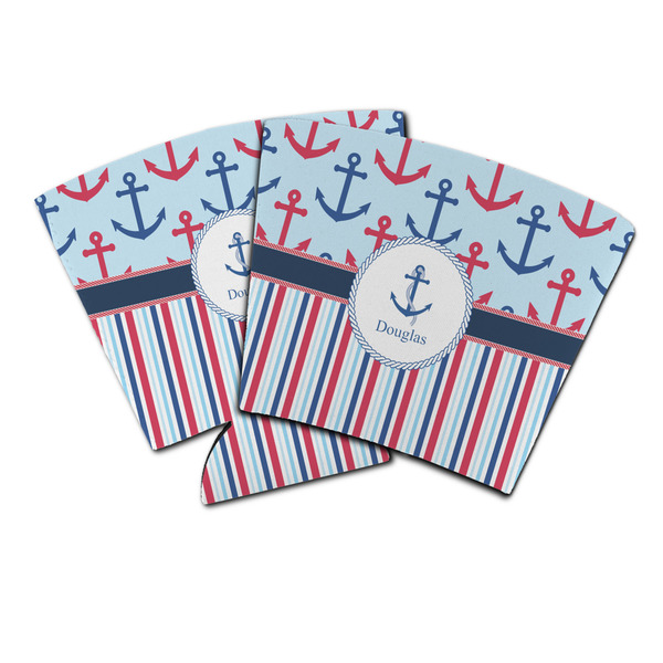 Custom Anchors & Stripes Party Cup Sleeve (Personalized)