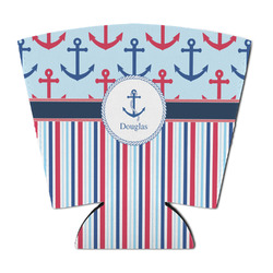 Anchors & Stripes Party Cup Sleeve - with Bottom (Personalized)