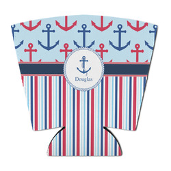 Anchors & Stripes Party Cup Sleeve - with Bottom (Personalized)
