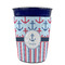 Anchors & Stripes Party Cup Sleeves - without bottom - FRONT (on cup)