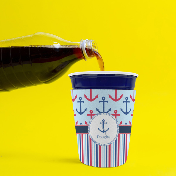 Anchors & Stripes Party Cup Sleeves - without bottom - Lifestyle