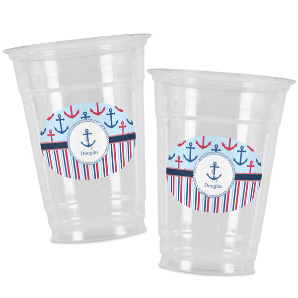 Anchors & Stripes Party Cups - 16oz - Alt View