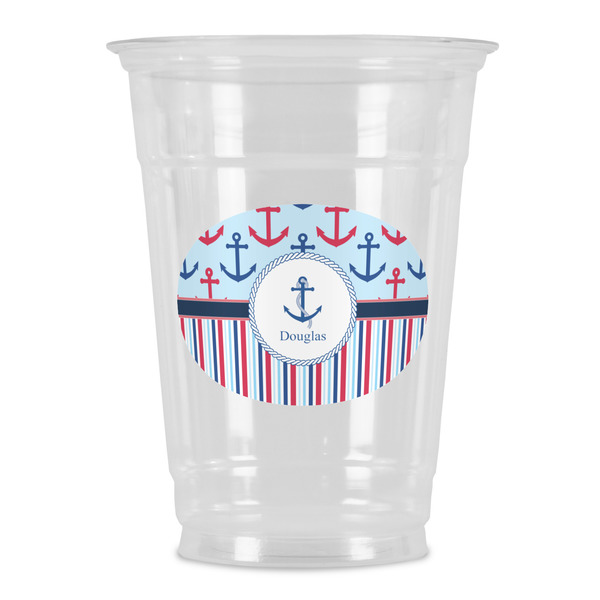 Custom Anchors & Stripes Party Cups - 16oz (Personalized)