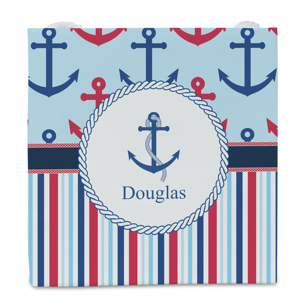 Anchors & Stripes Party Favor Gift Bag - Matte - Front