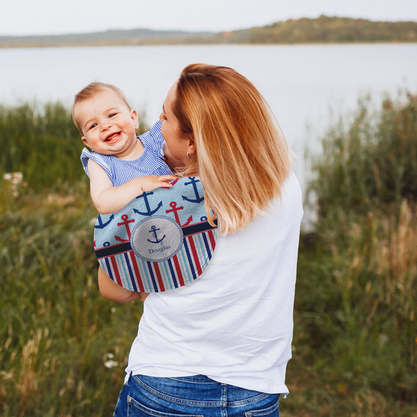Anchors & Stripes Peanut Shaped Burp - Lifestyle