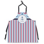 Anchors & Stripes Apron Without Pockets w/ Name or Text
