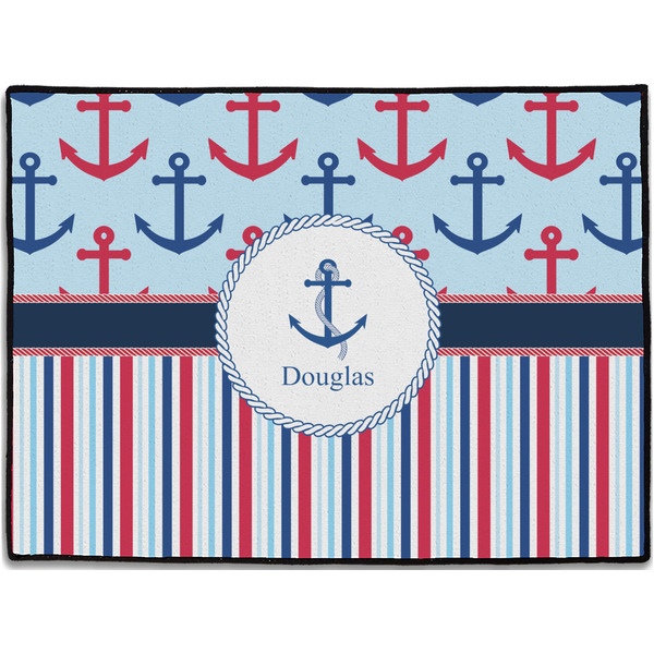 Custom Anchors & Stripes Door Mat (Personalized)