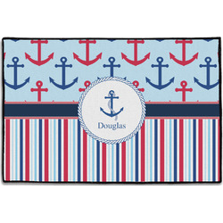 Anchors & Stripes Door Mat - 36"x24" (Personalized)