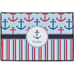 Anchors & Stripes Door Mat - 36"x24" (Personalized)