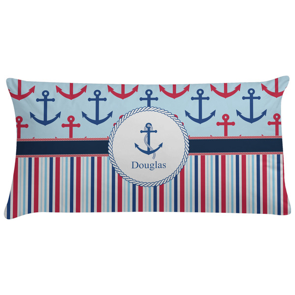 Custom Anchors & Stripes Pillow Case - King (Personalized)
