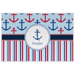 Anchors & Stripes Laminated Placemat w/ Name or Text