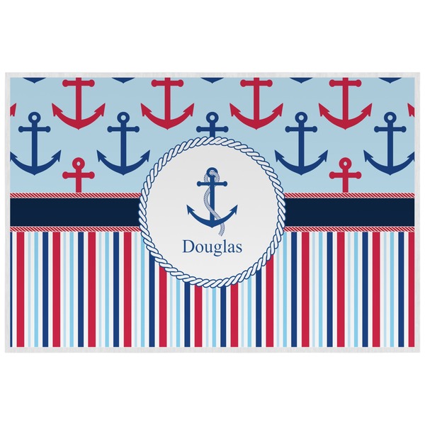 Custom Anchors & Stripes Laminated Placemat w/ Name or Text