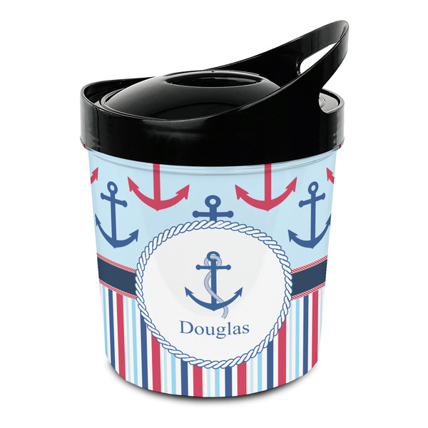 Custom Anchors & Stripes Plastic Ice Bucket (Personalized)