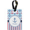 Anchors & Stripes Personalized Rectangular Luggage Tag
