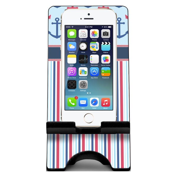 Anchors & Stripes Phone Stand w/ Phone