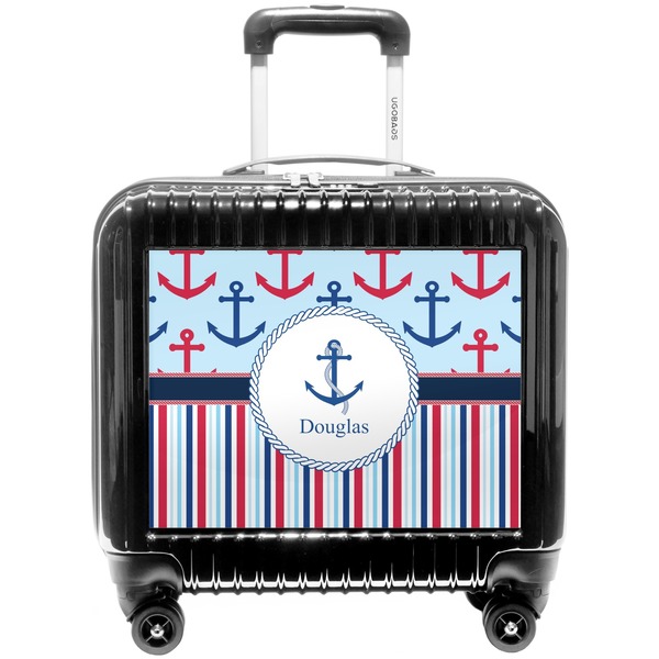 Custom Anchors & Stripes Pilot / Flight Suitcase (Personalized)