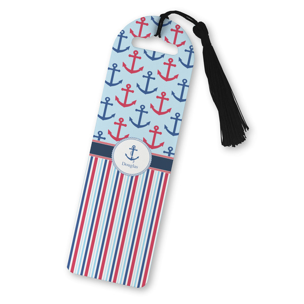Custom Anchors & Stripes Plastic Bookmark (Personalized)