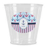 Anchors & Stripes Plastic Shot Glass (Personalized)