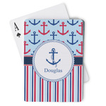 Anchors & Stripes Playing Cards (Personalized)