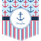 Anchors & Stripes Iron On Faux Pocket (Personalized)