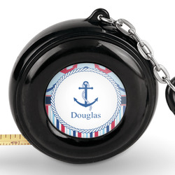 Anchors & Stripes Pocket Tape Measure - 6 Ft w/ Carabiner Clip (Personalized)