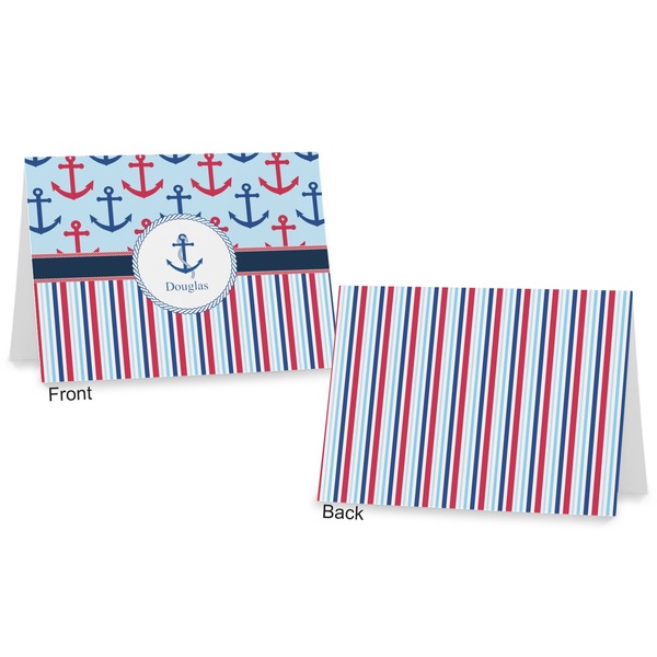 Anchors & Stripes Postcard - Front and Back