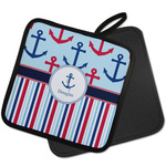 Anchors & Stripes Pot Holder w/ Name or Text