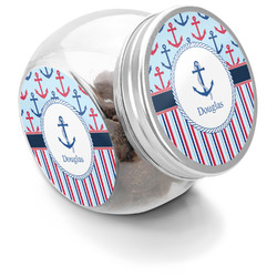 Anchors & Stripes Puppy Treat Jar (Personalized)