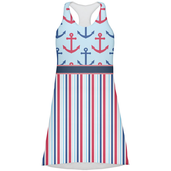 Custom Anchors & Stripes Racerback Dress - Small