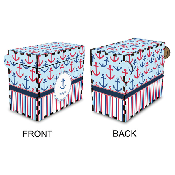 Anchors & Stripes Recipe Box - Full Color - Approval