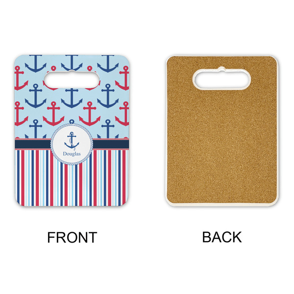 Anchors & Stripes Rectangle Trivet with Handle - APPROVAL