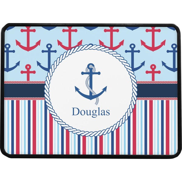 Anchors & Stripes Rectangular Car Hitch Cover w/ FRP Insert (Select Size)