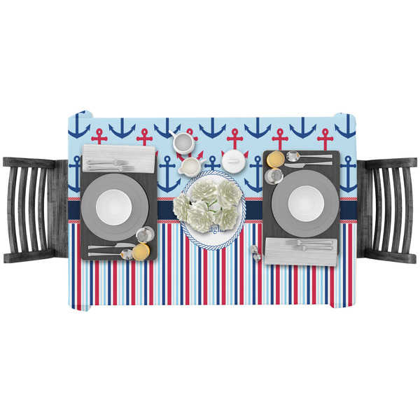Anchors & Stripes Rectangular Tablecloths - LIFESTYLE