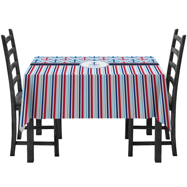 Custom Anchors & Stripes Tablecloth (Personalized)