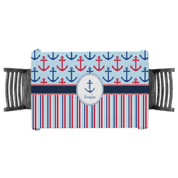 Anchors & Stripes Tablecloth - 58"x58" (Personalized)
