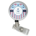 Anchors & Stripes Retractable Badge Reel (Personalized)
