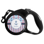 Anchors & Stripes Retractable Dog Leash (Personalized)