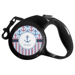Anchors & Stripes Retractable Dog Leash - Medium (Personalized)