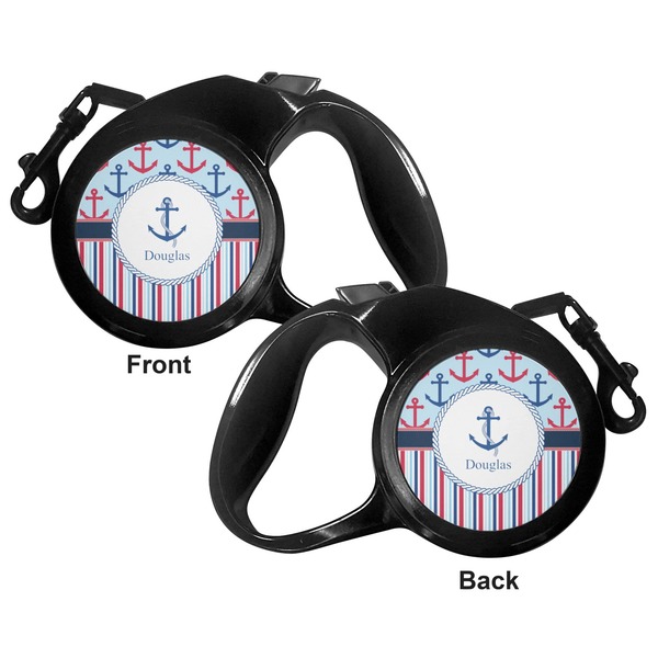 Anchors & Stripes Retractable Dog Leash - Small - Apvl