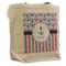 Anchors & Stripes Reusable Cotton Grocery Bag - Front View