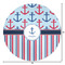 Anchors & Stripes Round Area Rug - Size
