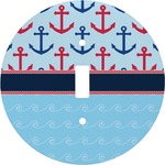 Anchors & Stripes Round Light Switch Cover