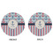 Anchors & Stripes Round Linen Placemats - APPROVAL (double sided)