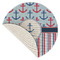 Anchors & Stripes Round Linen Placemats - Front (folded corner single sided)