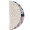 Anchors & Stripes Round Linen Placemats - HALF FOLDED (single sided)